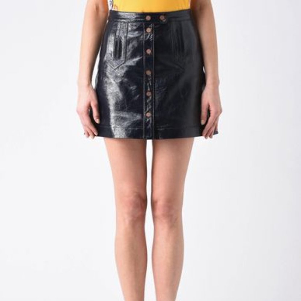 NWOT Sz 4 Gigi xTommy Hilfiger Leather Mini Skirt